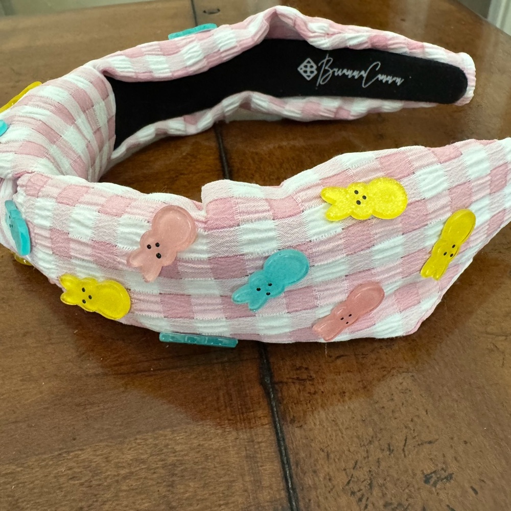 Pink and White Peeps Easter Headband
